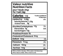 Charger l'image dans la galerie, Valeurs nutritives de la boule d'énergie aux dattes et tournesols