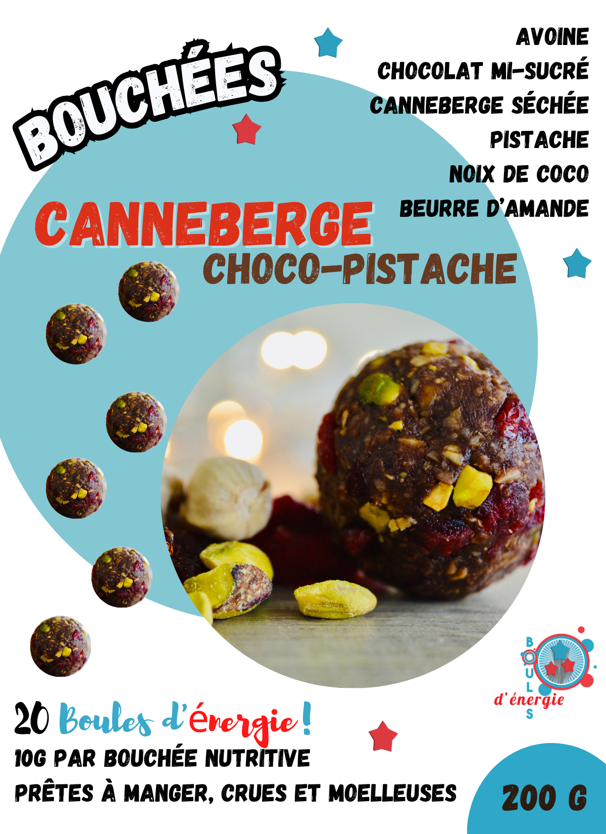 BOULE CHOCOLAT PISTACHE IG bas - 0 sucre et IG bas